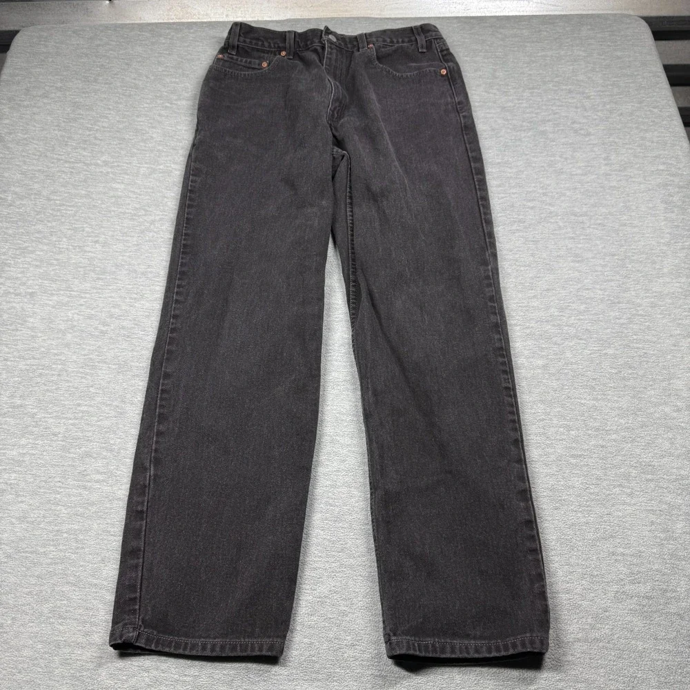 Levis 550 Jeans Mens 36x32 Black Relaxed Fit Tapered Leg Denim USA Made